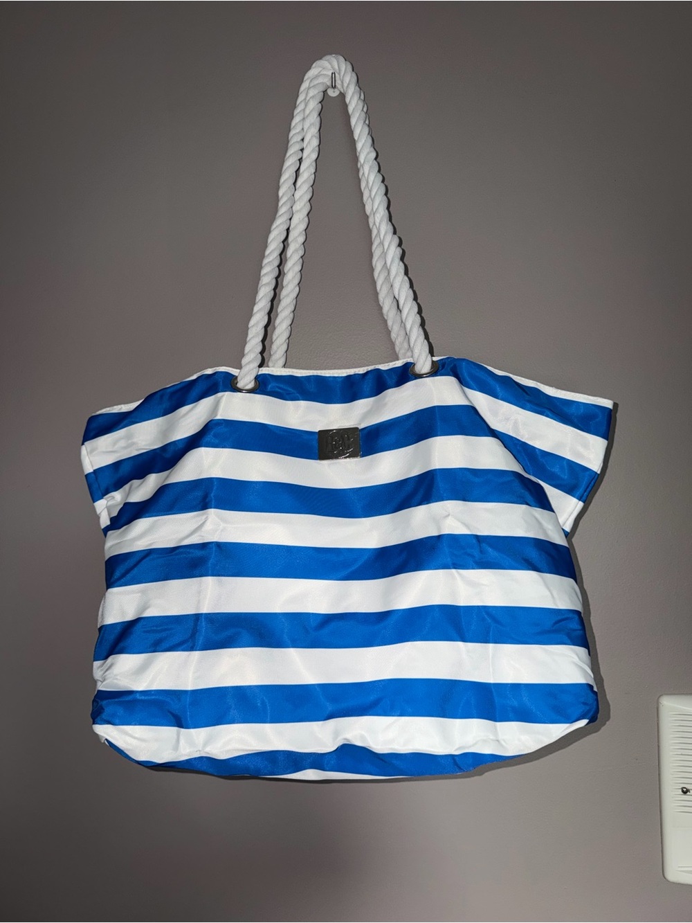 Blue & White Striped Rope-Handle Women’s Tote